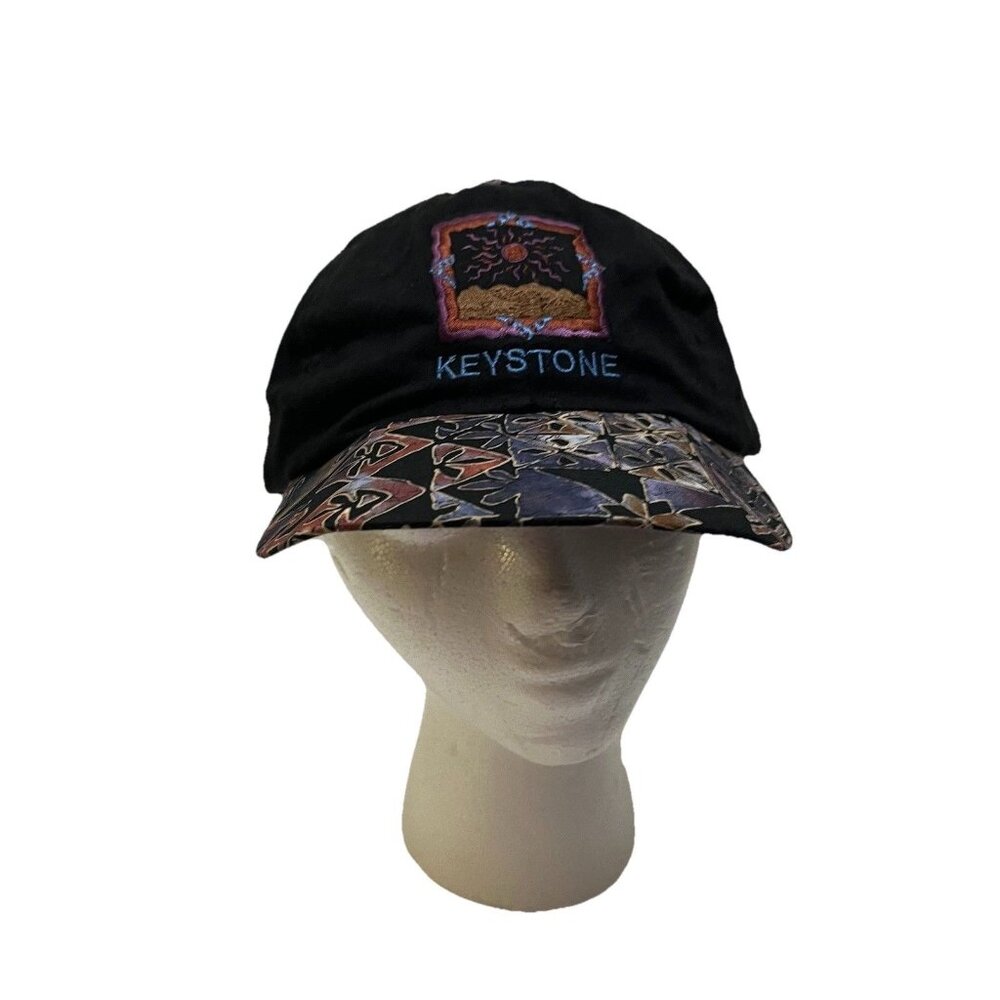 Impressions Keystone Colorado Aztec Black Multicolor Ball Cap Hat Adjustable